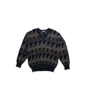 Issey Miyake Men 1970s/1980s S/M Geometric Wool Sweater